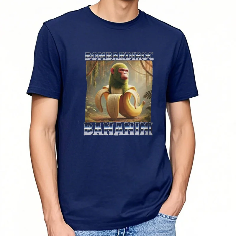 Camiseta Chimpanzini Bananini, divertidas camisetas gráficas italianas Brainrot Meme, camisetas 100% de algodón suaves U