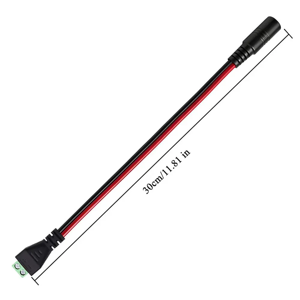 DC 5.5mmx2.1mm Screw Terminal Block Adapter Power Extension Cable DC to 2Pin Solderless Connector Replacement Repair Supply Cord view 6