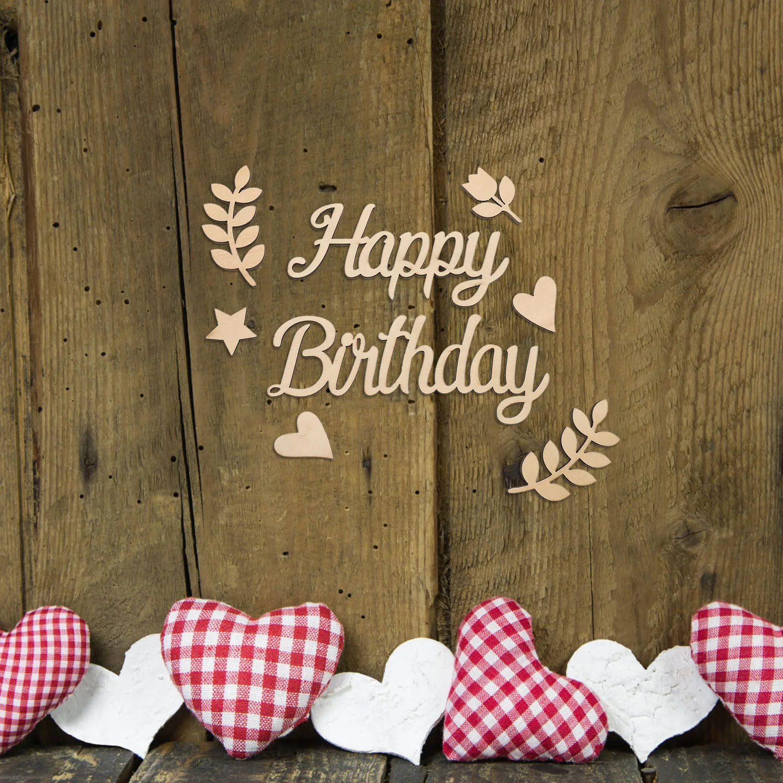 

Birthday Party Wooden Cutout Exquisite Wood Ornament Decor Versatile Usage Durable Sustainable Complements Various Themes