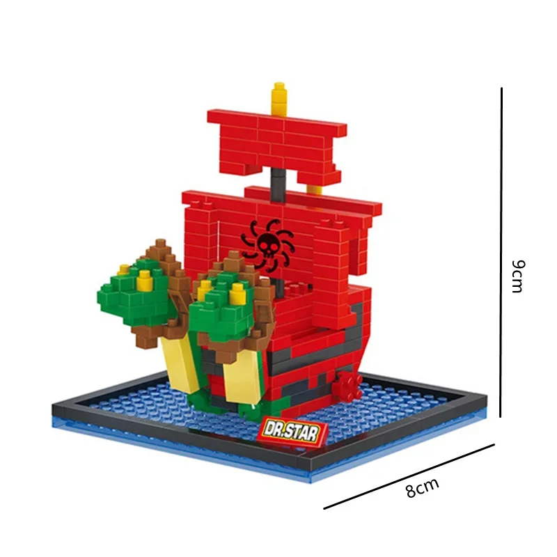 One Pirate Ship Piece Series Luffy Thousand Sunn Building Blocks Bricks Anime Figure Education Game Toys Kids Birthday Gifts