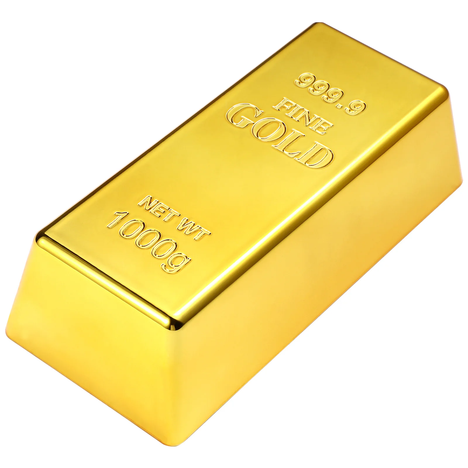 

Gold Bar Plastic Heavy Duty Door Stopper Simulation Golden Brick Plaything Artificial Bars