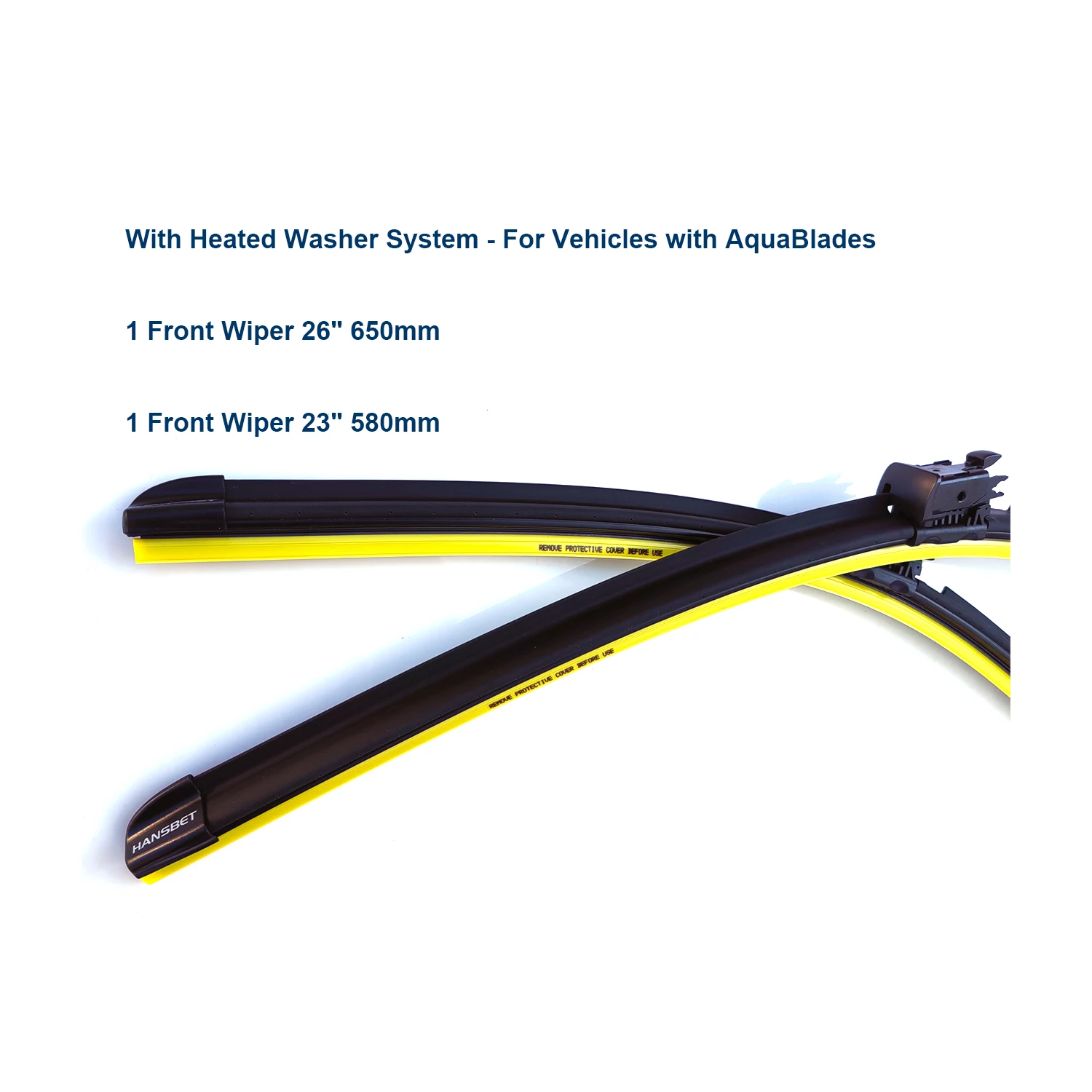 Front Window Windshield Wiper Blade Set w/ Heated Washer For LHD Mercedes S-Class S-Class W222 V222 X222 2021-  HANSBET