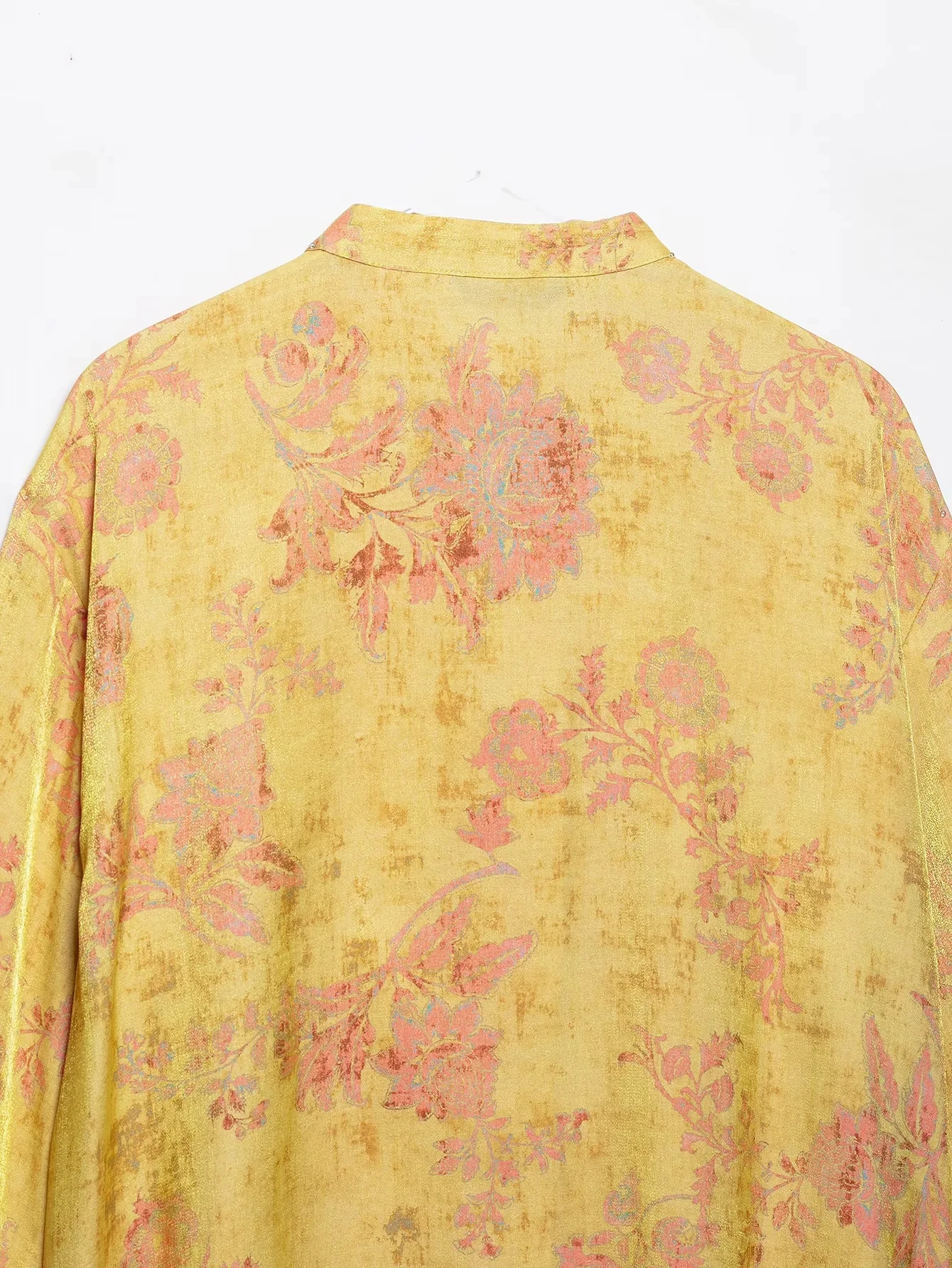KONDALA Damen Elegantes Vintage Bedrucktes Hosenset mit Seilknoten-Hemden, Lange Hosen 2026 Frühling Herbst Urlaub High-Street-Set – Detail 8