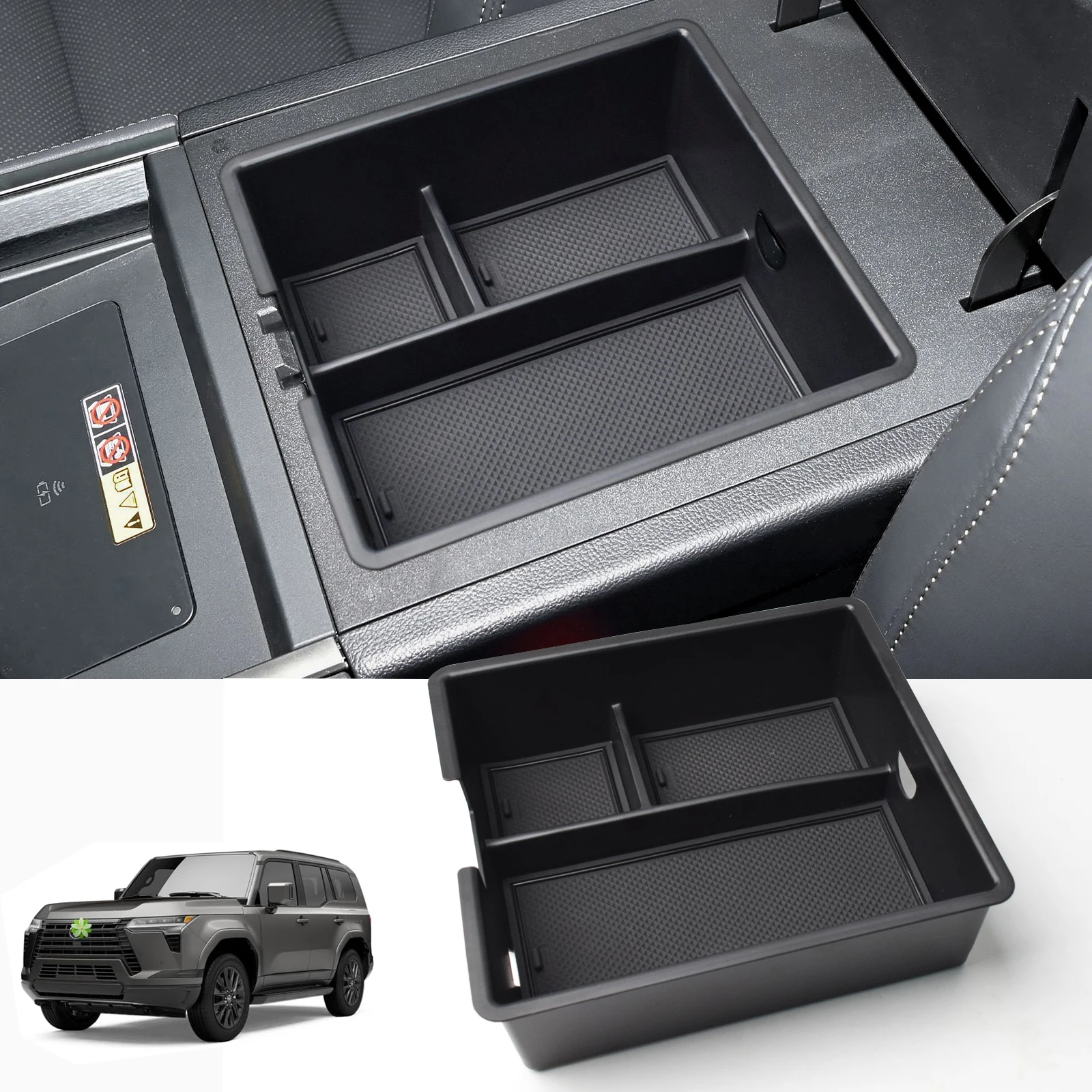 

Center Console Armrest Box Storage for 2024 Lexus GX 550 Center Console Organizer Tray Secondary Car Box Storage ABS Accessories