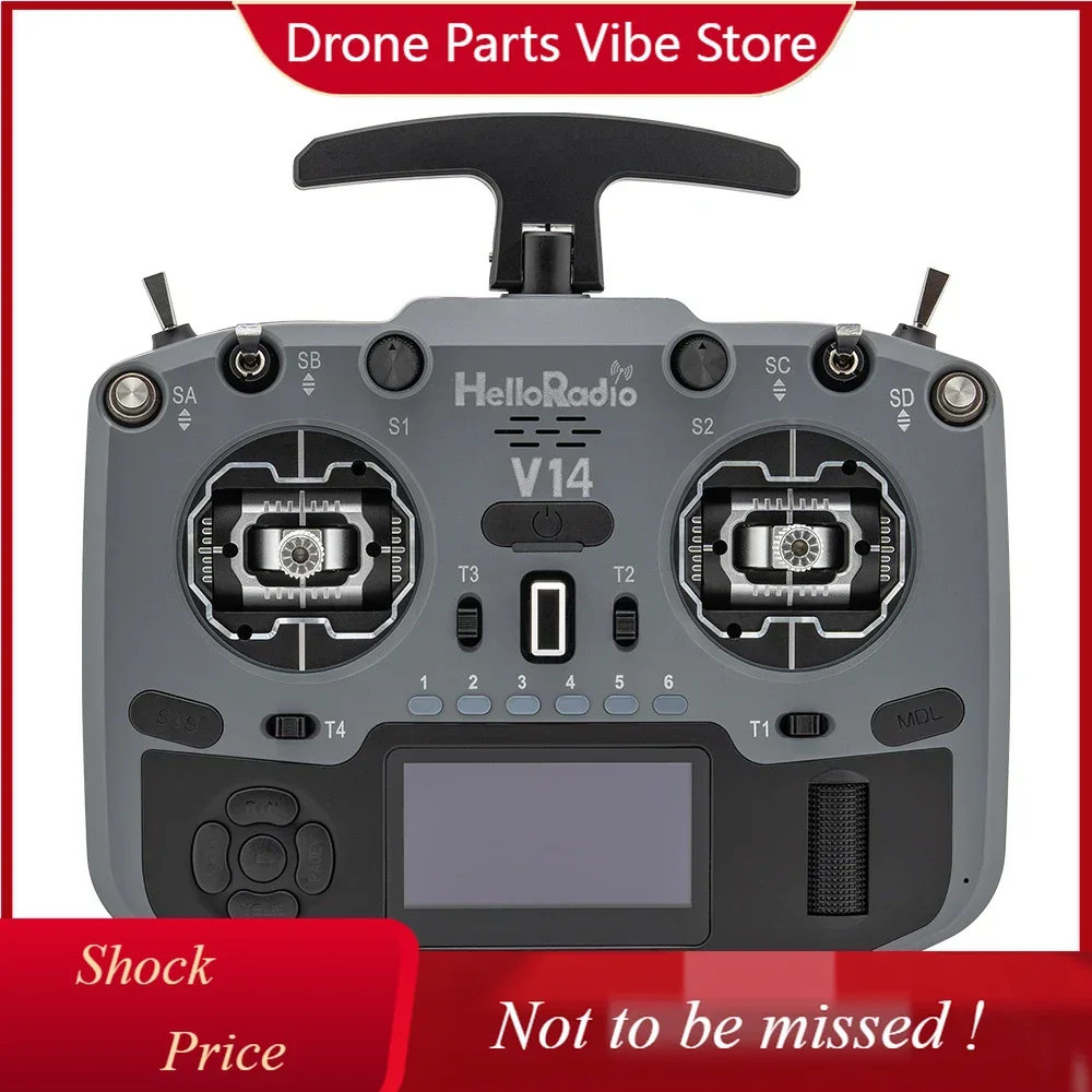 DP HelloRadio V14 MAX R9/MAX/PRO ELRS Left Hand Remote Control Multi Protocol Open Source FPV High Frequency Head EDGTX Firmware