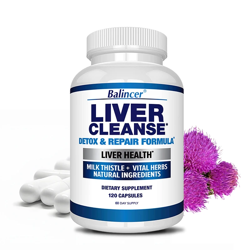 Liver Cleanse Detox & Repair Fatty Liver Formula - Milk Thistle - Liver Health Supplement, Non-GMO Gluten Free, 120 Capsules