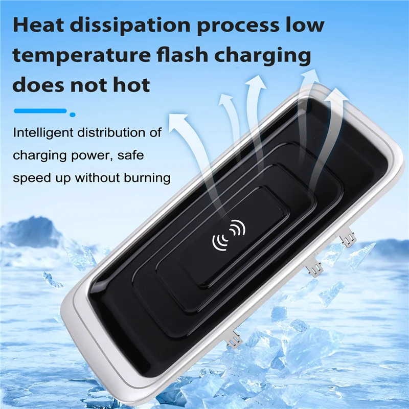 

Car Wireless Charger 15W Fast Phone Charging Panel Adapter For Mercedes-Benz W447 V-Class 2020-2023