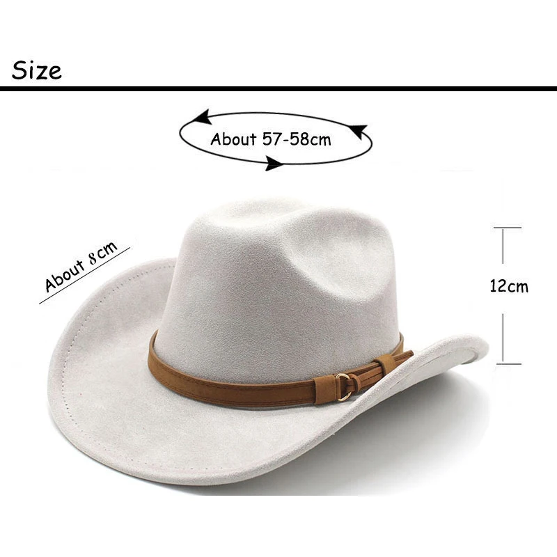 Men\'s Western Cowboy Hat All Seasons Denim Style Cotton-Polyester Blend Wide Brim Adjustable 57-58cm Fit Classic Flat Top