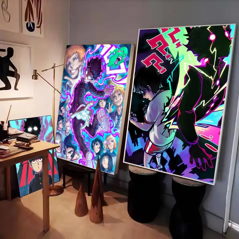 أنيمي M-Mob النفسي 100 ملصق ورقة طباعة غرفة المعيشة المنزلي غرفة نوم مدخل بار مقهى الفن اللوحة الديكور