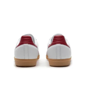 Adidas Samba Og White Burgundy Gum IF3813 Comfortable and Versatile for Men's/Female Involving Daily Use 10 Main Sales Calca Adidas - №7