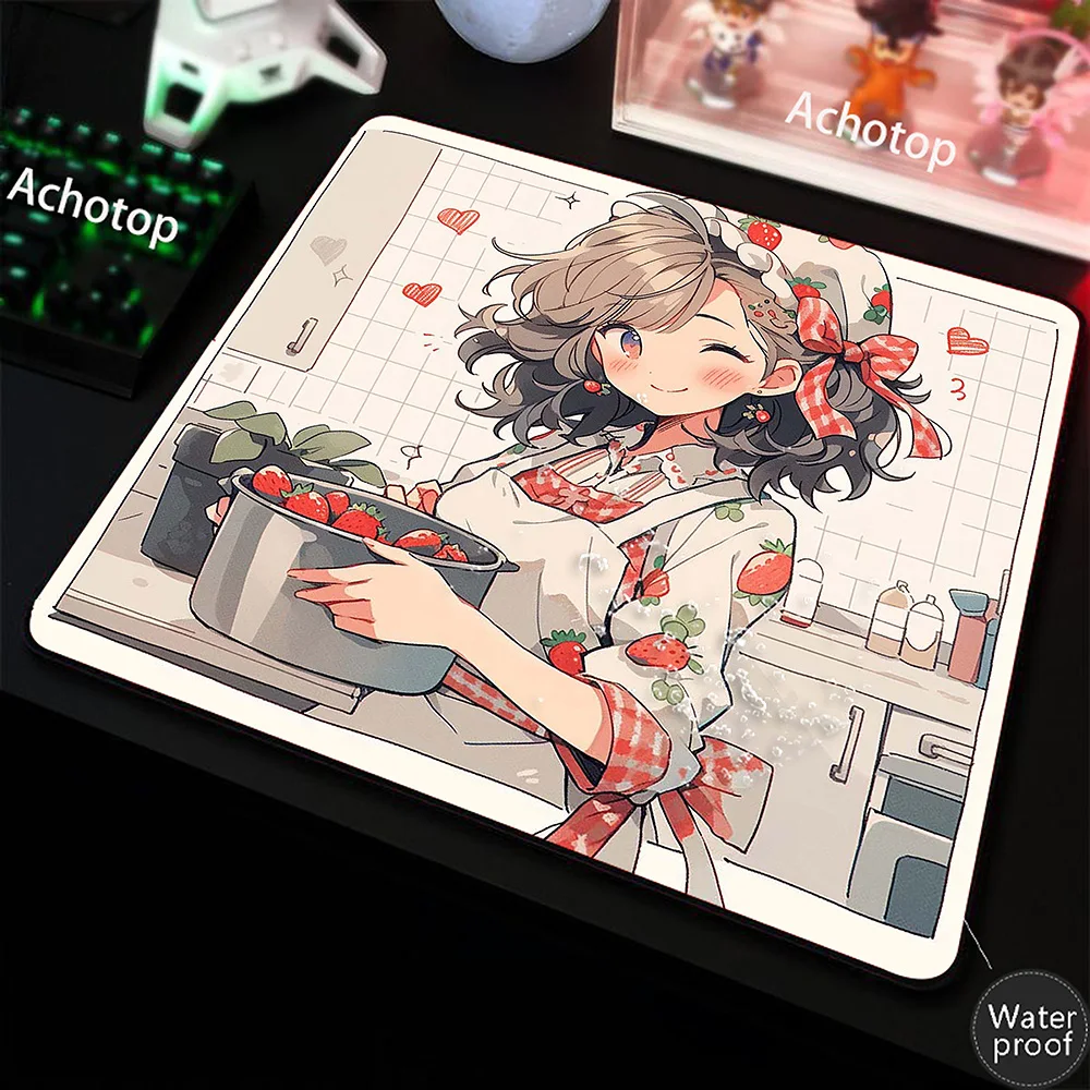 

Kawaii Girl 100% Waterproof Mouse Pad Gaming Mousemat Soft Rubber Desk Mat Pc Gamer Accessoires Mousepad Speed Keyboard Pads