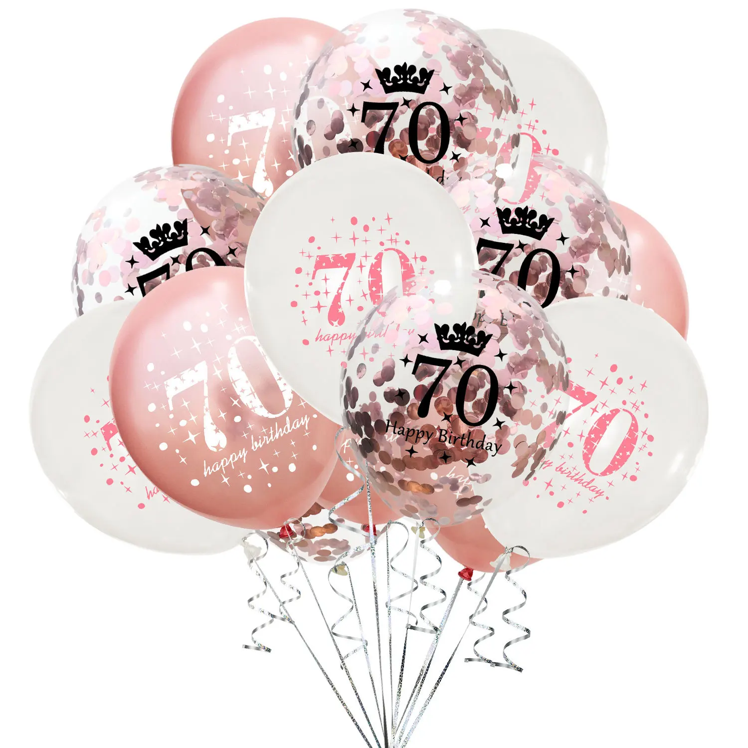 15 stuks 12 inch 18e 21e 30e 40e 50e 60e 70e 80e verjaardag feest latex ballonnen jubileum decoratie binnen buiten decoratie - afbeelding 1