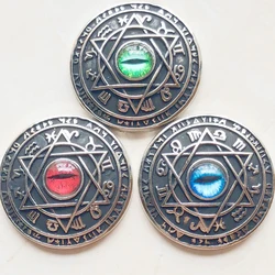 3X Vintage Cat Eye Constellations Decorative Buckle Round Conchos Screw Back Button DIY Leather Goods Leathercraft Accessories