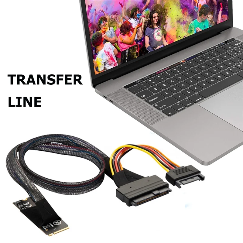 

Leading-M2TO8639 M.2 M-Key To U.2 SFF-8639 Adapter Cable With SATA 15-Pin Female Connector