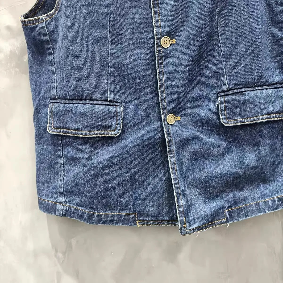 多用途アメリカンレトロデザインワークウェアデニムベストレディースファッショナブルオールマッチタンクトップクオリシングルグッドニューSle