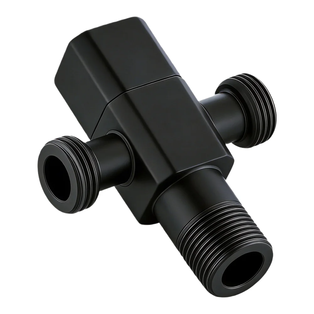 Faucet Installation Gray Triangular Valve Quick-opening Valve Stainless Steel Finish for g12 Threaded Inlet Valve Core