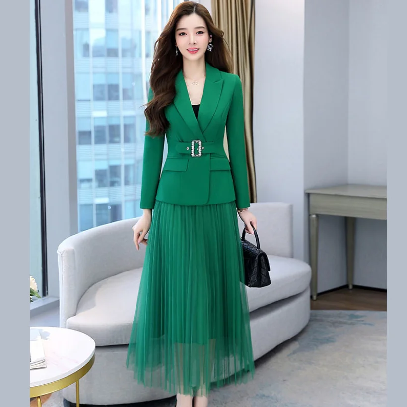 Suit Women's Set Skirt 2023 Spring/Summer New Professional Style Celebrity High Sense Fashion Half Skirt Two Piece Set