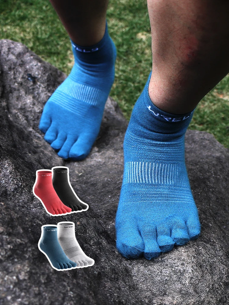 COOLMAX 5 orteils chaussettes évacuant l'humidité résistant aux chocs chaussettes de course pour Marathon séchage rapide respirant Blister prévention orteil chaussettes