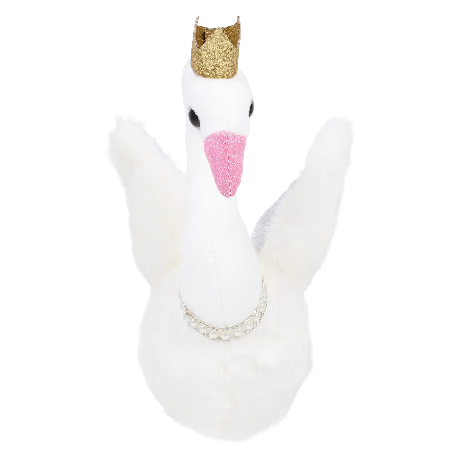 

Toy White Swan Home Decor Stuffed Crown Shape Plush for Kids Cartoon Simulation Adorable Animal Child