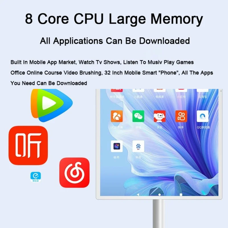 تلفزيون ذكي 4K بسعر الجملة شاشة لمس شعبية قابلة لإعادة الشحن للألعاب المحمولة للأطفال 21.5 بوصة تلفزيون ذكي