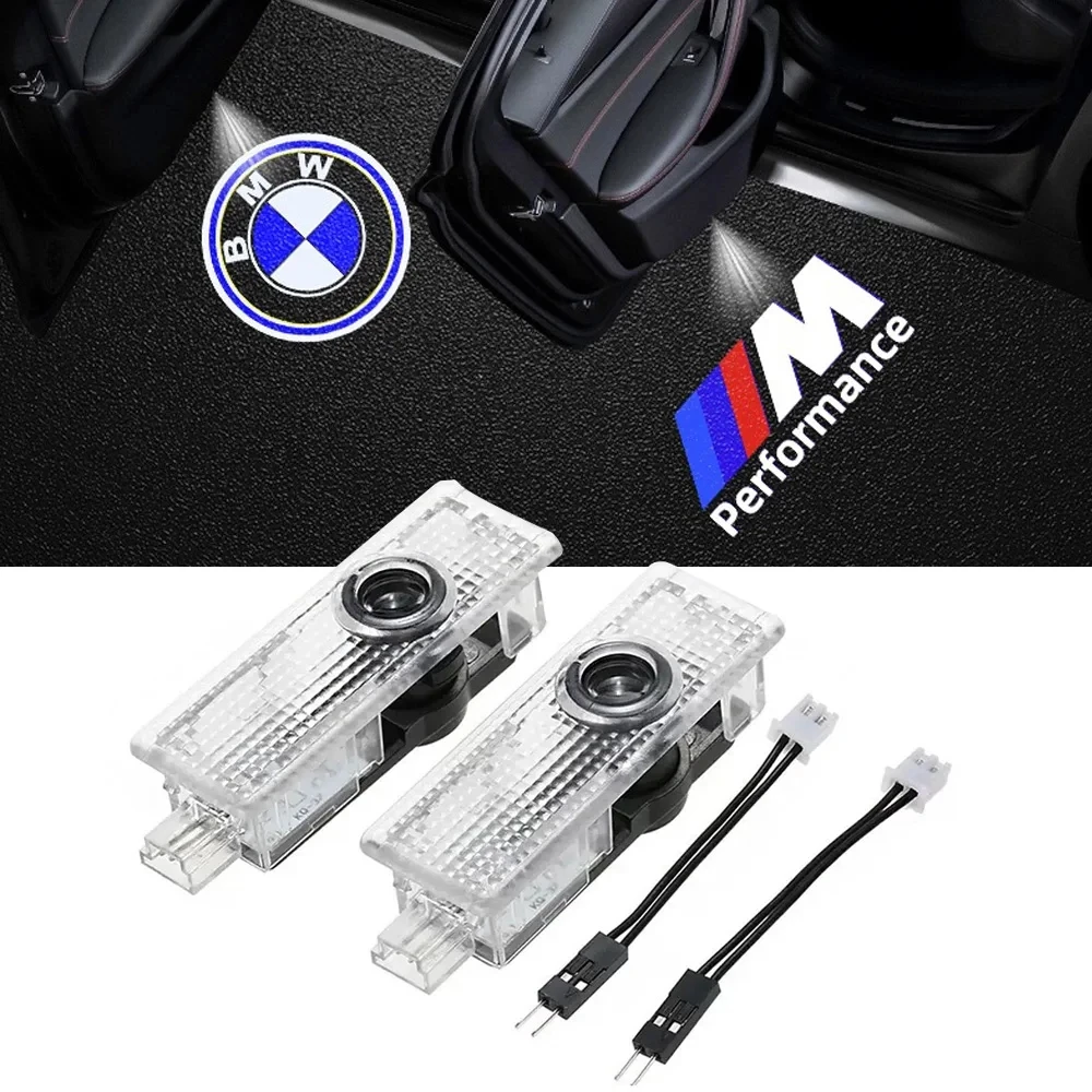 Laser Projector Lamp 2Pc Car Door Logo Welcome Lights Auto For BMW M E46 E90 E60 F30 F10 E39 E36 F20 G30 G20 E87 E92 E91 E30 F31