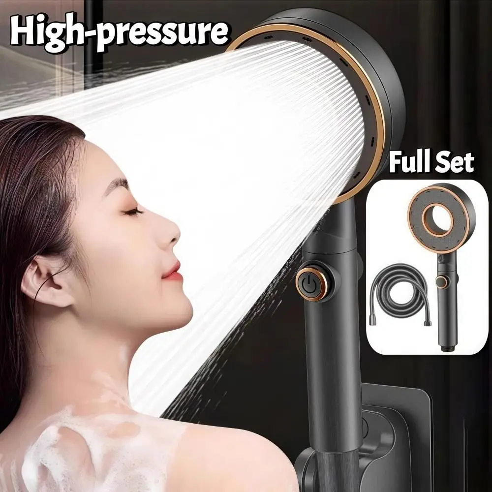 رأس دش عالي الضغط قابل للتعديل في 3 مستويات، رأس دش مضغوط بواجهة مشتركة بنقرة واحدة #4