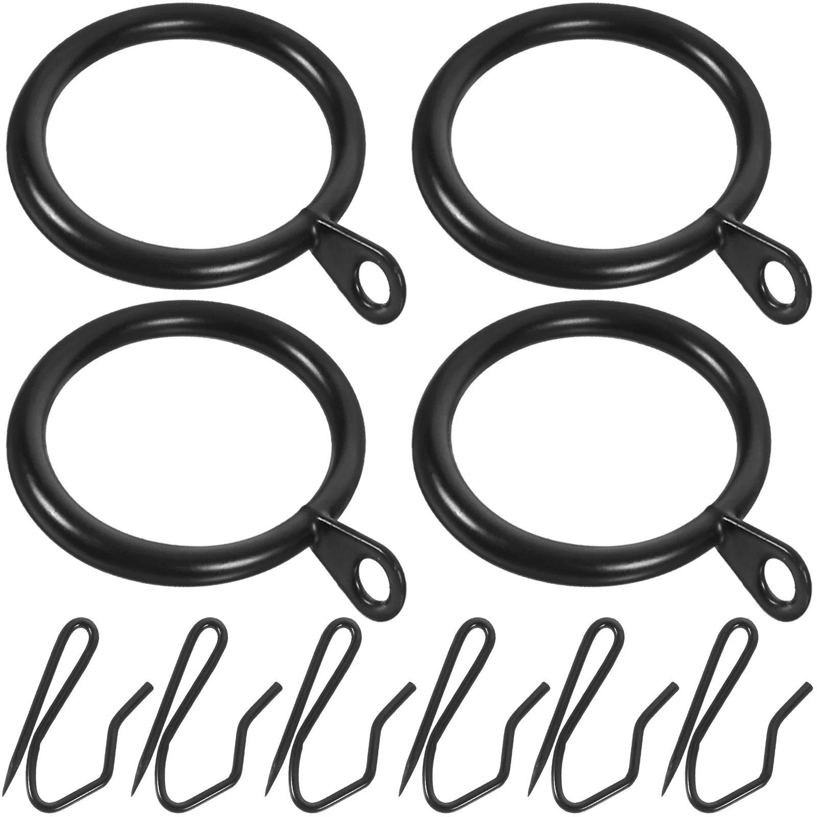 

1Set Hanging Shower Curtain Eyelet Rings Stainless Steel Thick Bathroom Curtain Rod Replacement Accessories