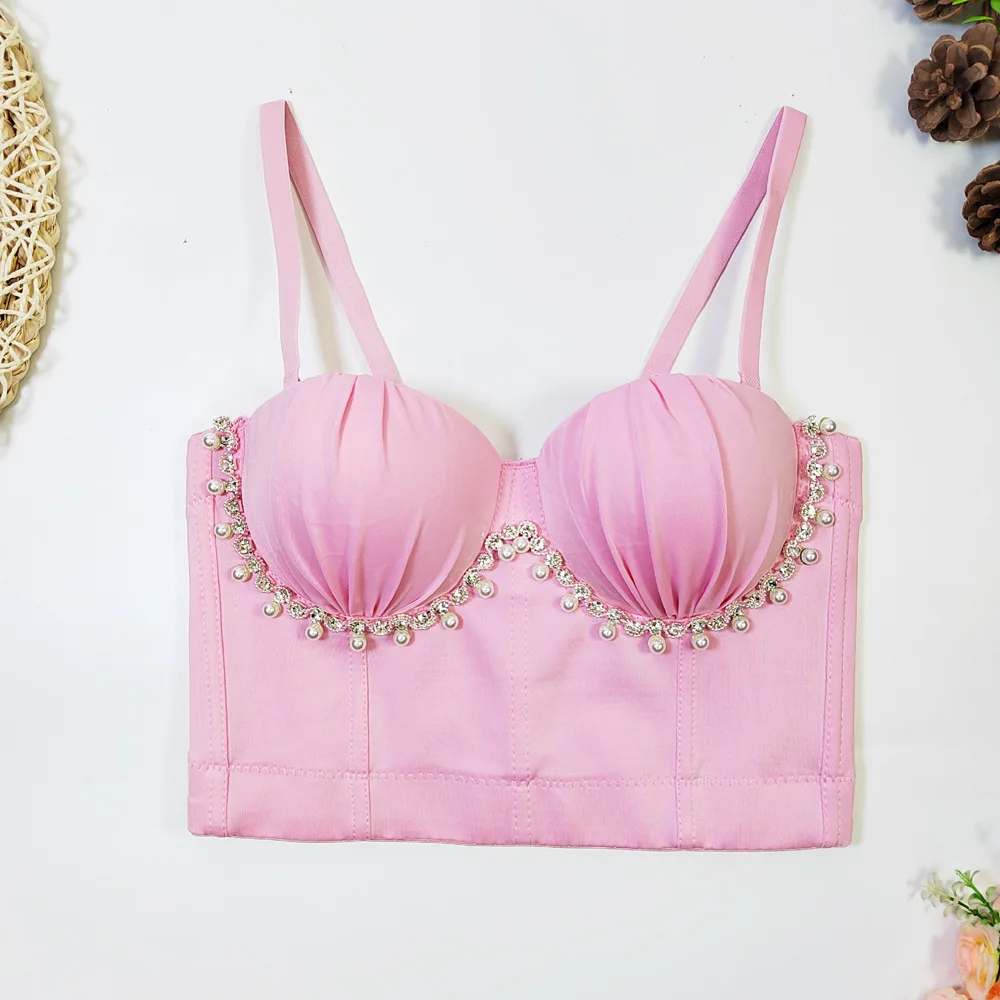 

Модный топ-бюстье с цепочками и плиссировкой, с эффектом коррекции фигуры, со стальным кольцом, для карнавала