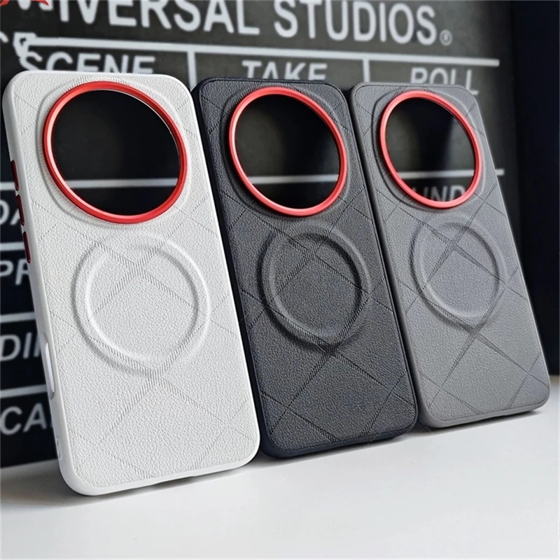 حافظة مغناطيسية لهاتف Honor Magic 8 Pro حافظة MagSafe فاخرة شريطية من جلد السيليكون غطاء خلفي لهاتف Magic8 8Pro 5G غلاف مقاوم للصدمات #5