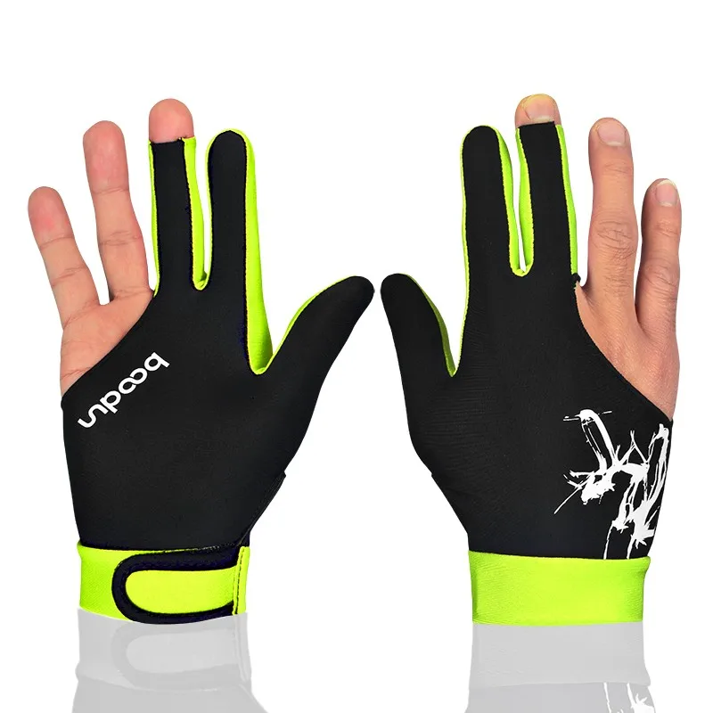 1PCS Snooker Billard Handschuh Atmungsaktive Billard Handschuhe Links Hand Drei Finger Glatte Biliardo Billar Guanti Billard Zubehör – Detail 6