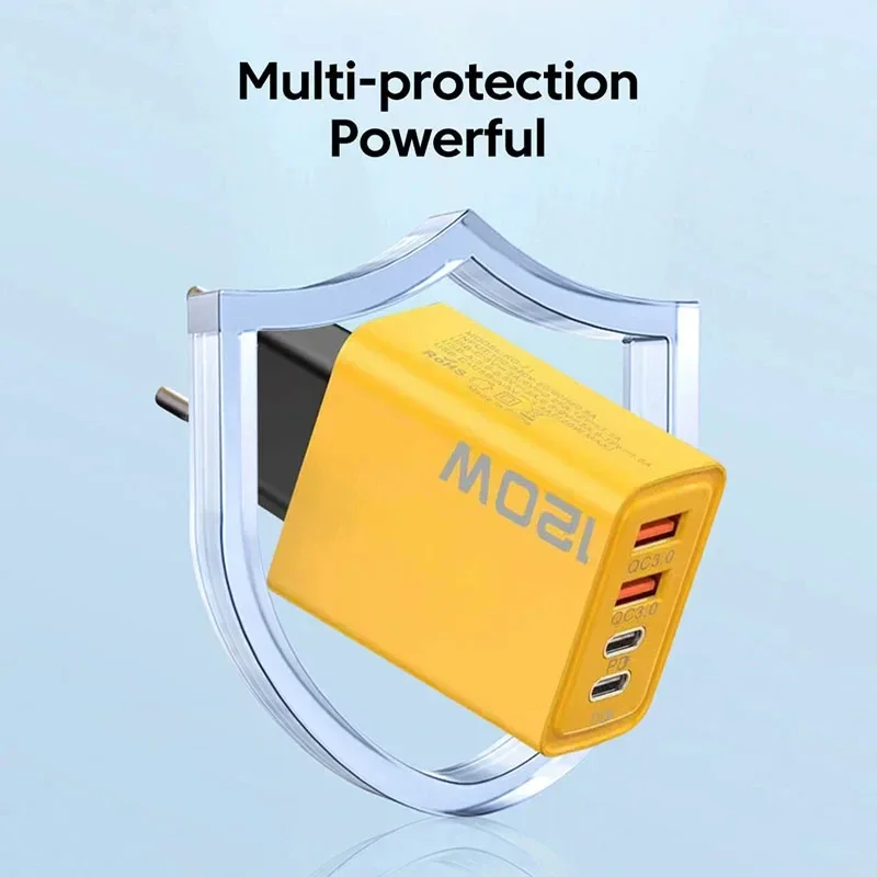 Xiaomi-cargador superrápido tipo C, adaptador de carga USB 120 de 3,0 W para iPhone, Samsung, Xiaomi, PD