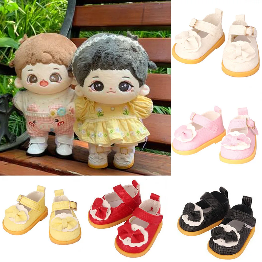 

5CM Cotton Doll Shoes Fit 20Cm 14 Inch Dolls 6 Colors Pu Leather Lace-up Mini Doll Shoes For BJD Russian DIY Handmade Dolls