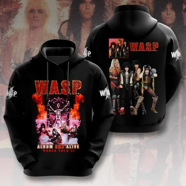 W.A.S.P Rock Hoodies 3D Printing Men Women Hip Hop Oversized Pullover Hooded Sweatshirts Fashion Streetwear Man Tops Clothing