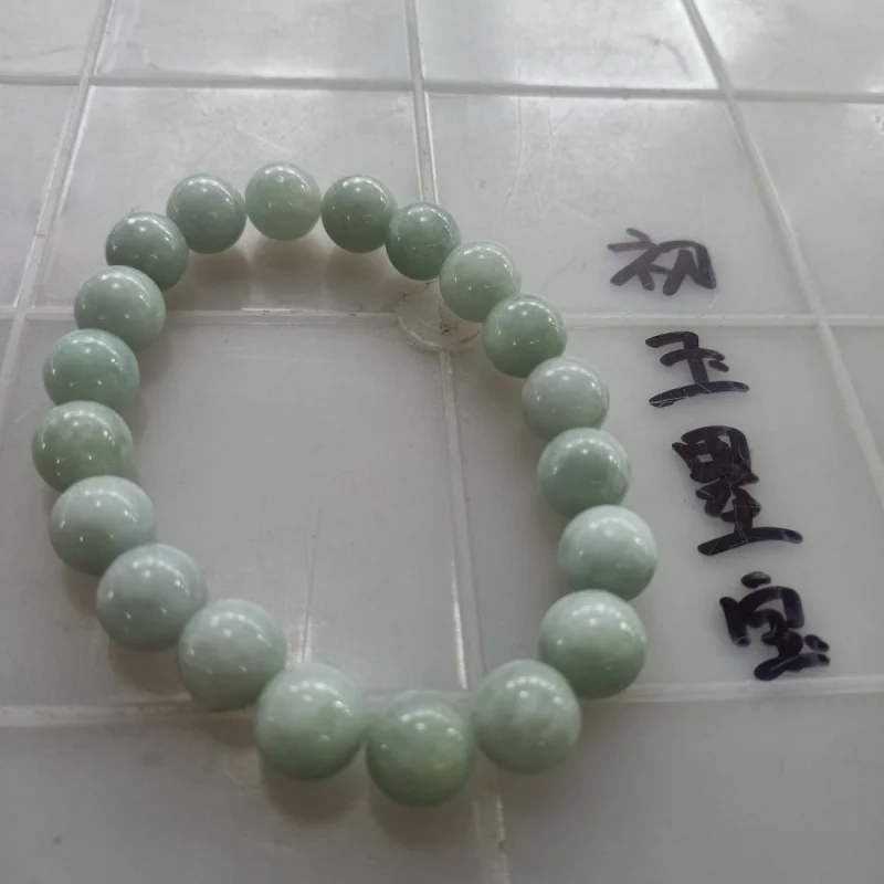 

Женский браслет из мьянманского жадеита, зеленые нефритовые бусины, элегантный дизайн