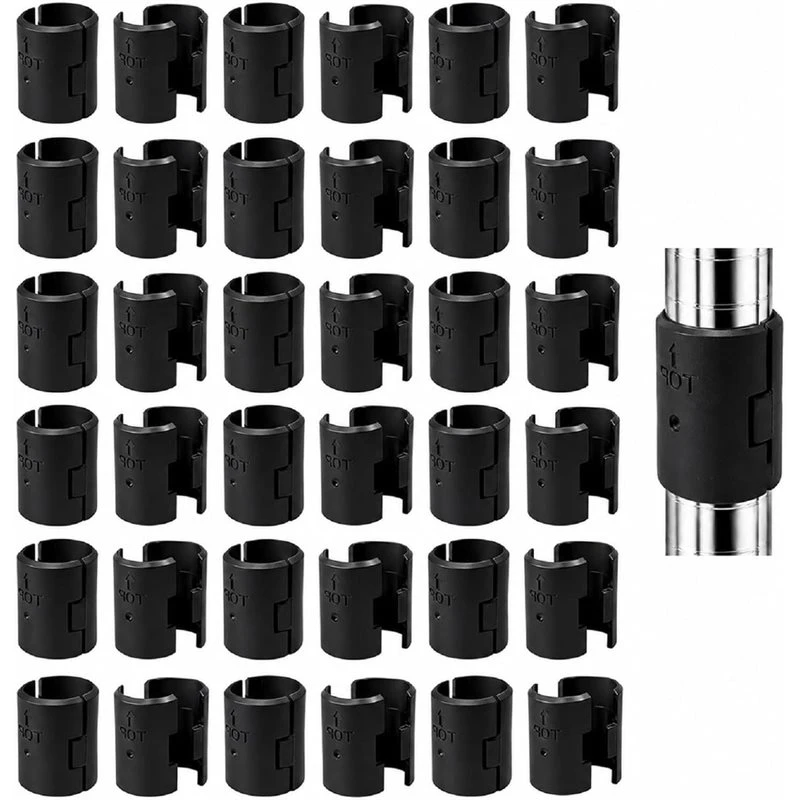 T19C Wire Shelf Clips For 3/4 Inch Post, 72PCS Plastic Sleeves, 0.75 In Wire Rack Clips, Wire Shelving Lock Clips