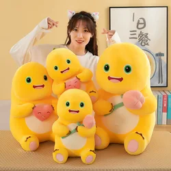 Hot Tiktok Plush Doll Love Yellow Embracing Flower Milk Dragon Dinosaur Doll Cute Plush Stuffed Pillow Soft Doll Birthday Gift