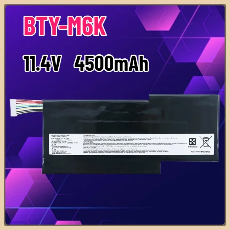

New 11.4V 4500mAh BTY-M6K Battery For MSI GF63 8RC 8RD GF65 GF75 GS63VR GS73 GS73VR