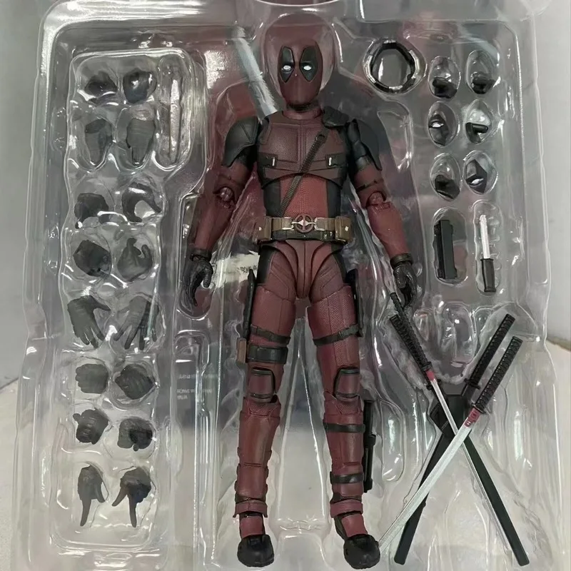 New Marvel Deadpool Character Model Yamaguchi Style Joint Can Movable Figurine Toy Desktop Decoration Boy Holiday Birthday Gift