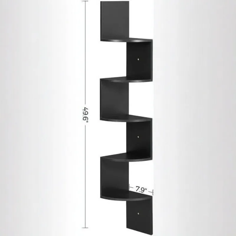 Living Room Corner Wall Shelf Floating Bookshelf Wood Corner Wall Multi-layer Frame Wall Hanging Corner Baffle Bedroom Shelf