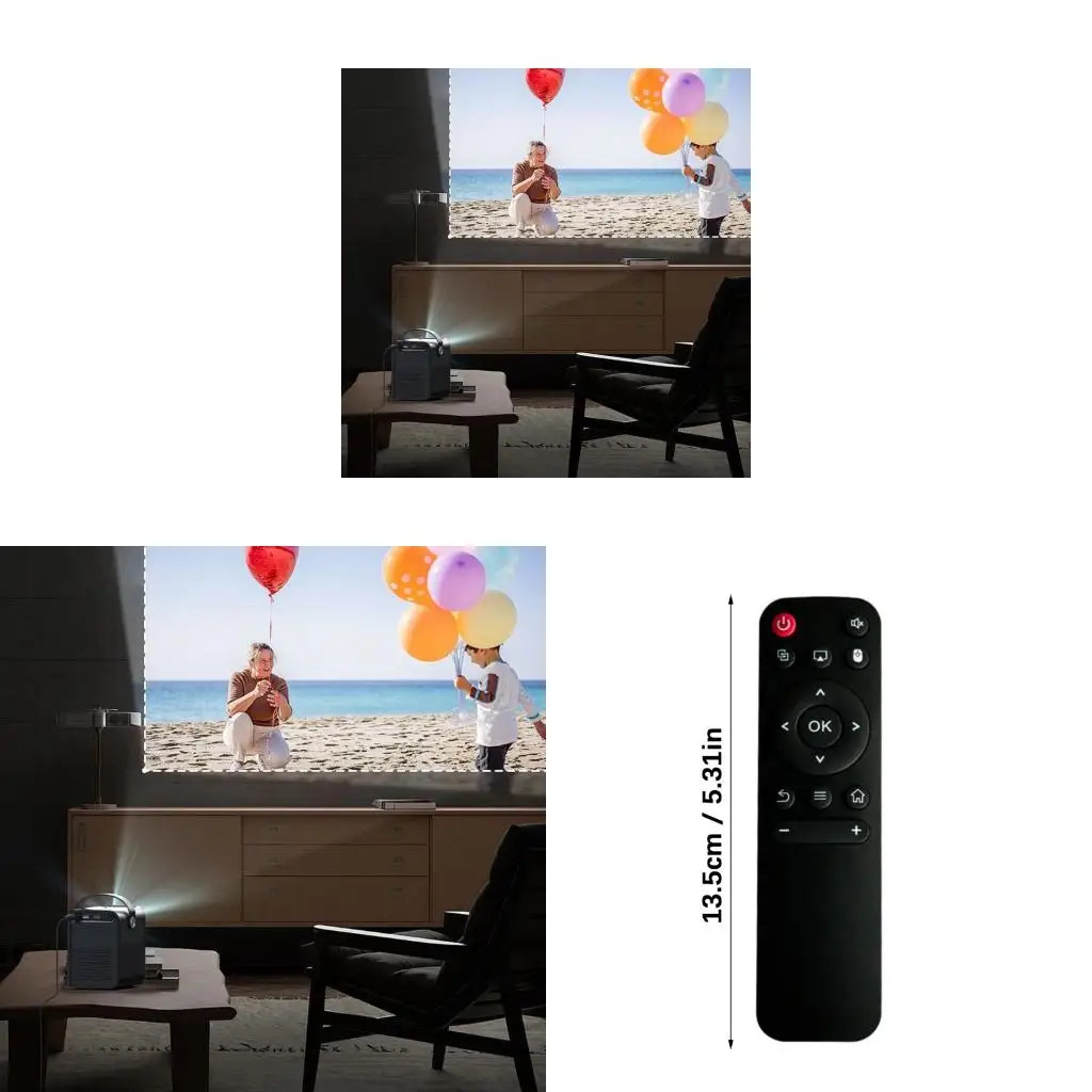 Wireless IR Projector Remote Control Replacement For Original HY300 HY300PRO HY320 HY320Mini - Compact Size Remote Control