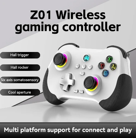 Z10 Type C Wireless Gaming Controller Multi-Color Six Axis Dual Vibration Abs Gamepad Game Bluetooth Game Controller