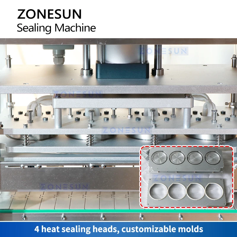 Zonesun ZS-FKR4T Aluminum Foil Sealing Equipment Plastic Film Bottle Sealing Machine Automatic Heat Sealer