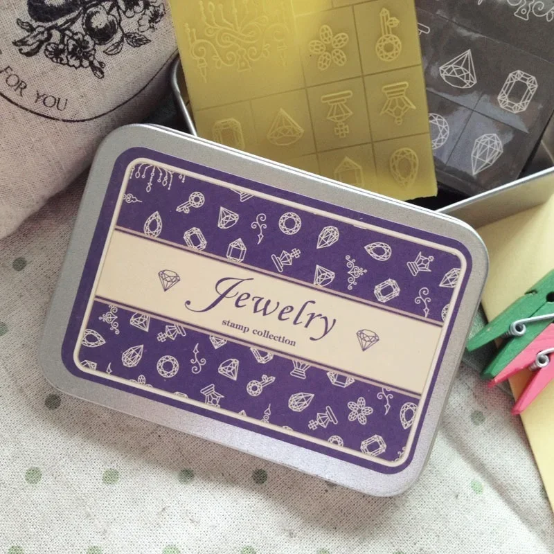 DIY Album Tin Box, Lovely Rubber Stamps, Bird Kid Jewelry, Fairy Ballerina, Animal Cat, Circouse Stamp Gift, Toy Craft Supplies