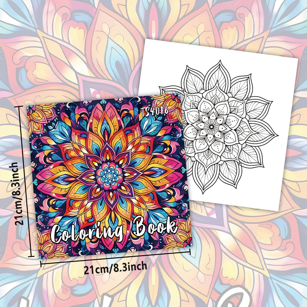 1pc, Teen Colouring Book - 30 Sheet Spiral Colouring Book, 8.3x 8.3 Inches, 100gsm Thick Paper, Christmas, Halloween Gift image 2