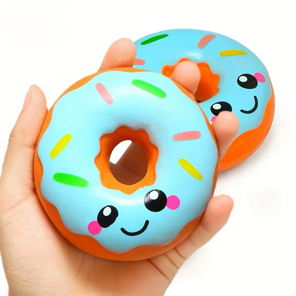 Cute Donut Squishy, Slow Rebound, Soft Squeeze Toy, Kawaii Stress Relief Toy for Kids and Adults