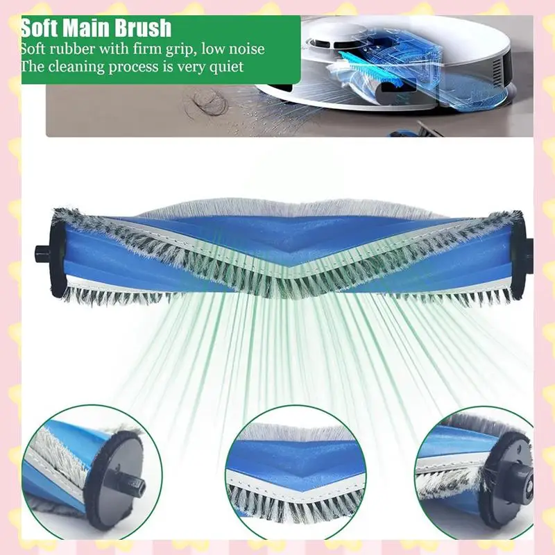 

AB51 2 Set For Ecovacs Deebot N20 Plus, N20, N20 Pro Plus Robot Vacuum Cleaner Main Side Brush Hepa Filter Mop Cloth