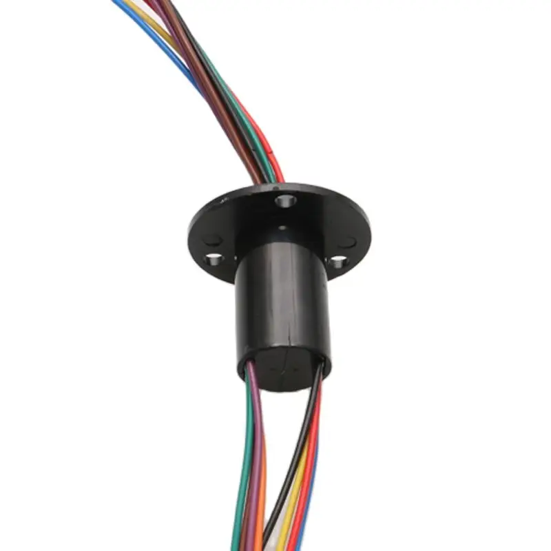 1PCS Wind Power Slip Ring 10A Dia.22mm 2/3/4/6/8CH Channels Wires Slipring Mini Electric Rotary Conductive Joint with Flange