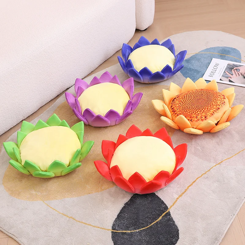 1pc 45/60/85cm Simulation Plant Lotus Cushion Plush Hug Pillow Soft Comfortable Toys For Family Auspicious Gifts Good Luck