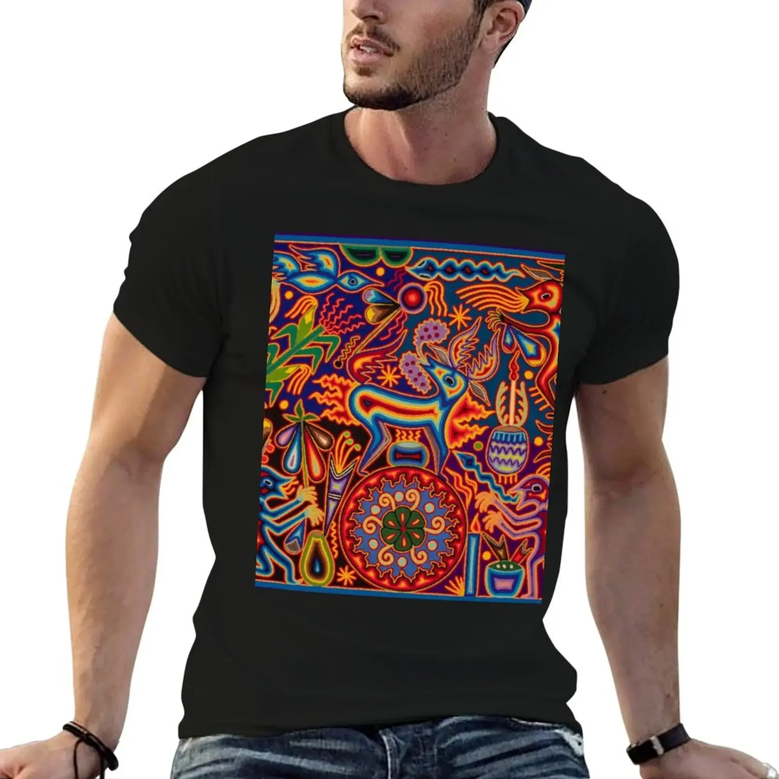 

Huichol T-Shirt animal prinfor boys custom t shirt custom shirt summer top plain black t shirts men