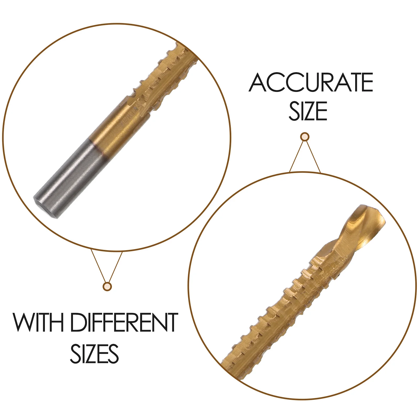6 قطعة مجموعة الحفر 3 مللي متر 4 مللي متر 5 مللي متر 6 مللي متر 6.5 مللي متر 8 مللي متر النحاس اللون العملي لمختلف احتياجات الحفر مثقاب الخشب